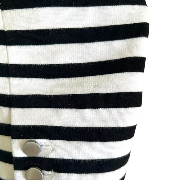 BANANA REPUBLIC Black and White Striped Ponte Blazer Knit Jacket Women's Size 6 - Picture 10 of 10